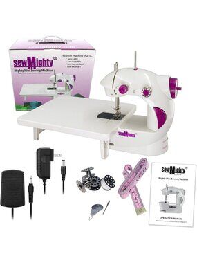 Portable Mini Sewing Machine for Kids & Beginners - Battery Powered, Dual-Speed